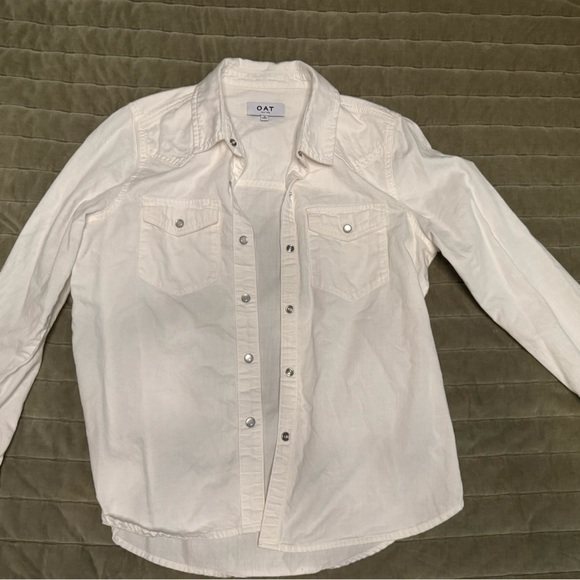 Oat New York Tops - OAT New York Pearl Clasp Button Down